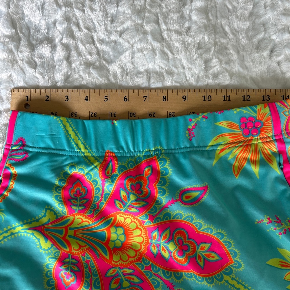 Gretchen Scott Designs Turquoise Floral Pencil Skirt - Picture 7 of 8